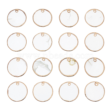 Electroplate Natural Capiz Shell Pendants(SHEL-CA0001-001)-1