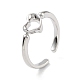 Brass Open Cuff Rings for Women(RJEW-A028-02P)-1