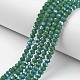 galvanoplastie opaques couleur unie perles de verre brins(EGLA-A034-P8mm-L05)-1