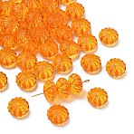 Autumn Theme Transparent Acrylic Beads, Pumpkin, Gold, 14x9.4mm, Hole: 2mm(X-PL712Y-5)