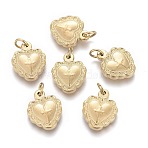 Ion Plating(IP) 316 Surgical Stainless Steel Charms, Crosslet Heart Charms, with Jump Ring, Heart with Cross, Golden, 14.5x12x3mm, Hole: 3.4mm(X-STAS-F256-034G)