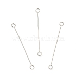 Non-Tarnish 316 Surgical Stainless Steel Eye Pins, Double Sided Eye Pins, Stainless Steel Color, 30x2.5x0.4mm, Hole: 1.6mm(X-STAS-P277-A04-P)