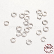 925 Sterling Silver Round Rings, Soldered Jump Rings, Closed Jump Rings, Silver, 5x1mm, about 180pcs/20g(STER-E047-5mm-S)
