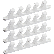 Plastic Adjustment Brackets for Patio Outdoor Lawn Yard Furniture, Chaise Lounges, Office Chair, WhiteSmoke, 37x210x18mm, Hole: 4.5x6.5mm(FIND-WH0126-356D)