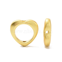 Rack Plating Alloy Bead Frame, Long-Lasting Plated, Lead Free & Cadmium Free, Heart, Matte Gold Color, 12.5x13x2.5mm, Hole: 1.2mm, Inner Diameter: 8mm(PALLOY-F283-022MG)