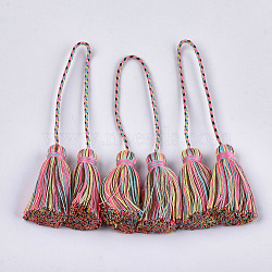 Polycotton(Polyester Cotton) Tassel Big Pendant Decorations, Colorful, 280~300mm(X-FIND-S302-01Q)