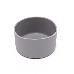 Silicone Nonslip Heat Resistant Reusable Cup Sleeve, Mug Cup Sleeve, Round Column, Gray, 75x44mm, Hole: 67.5mm(SIL-WH0003-08B)