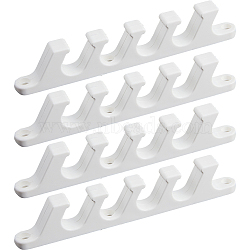 Plastic Adjustment Brackets for Patio Outdoor Lawn Yard Furniture, Chaise Lounges, Office Chair, WhiteSmoke, 37x210x18mm, Hole: 4.5x6.5mm(FIND-WH0126-356D)