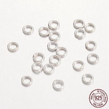 925 Sterling Silver Round Rings, Soldered Jump Rings, Closed Jump Rings, Silver, 5x1mm, about 180pcs/20g