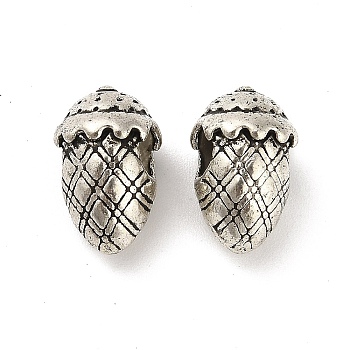 Tibetan Style Alloy European Beads, Large Hole Beads, Cadmium Free & Lead Free, Fruit, Antique Silver, 15x8.5x10mm, Hole: 4.5mm, about 333pcs/1000g