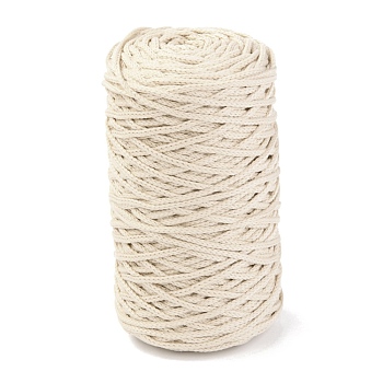Cotton String Threads, for DIY Crafts, Gift Wrapping and Jewelry Making, Khaki, 3mm, about 150m/roll