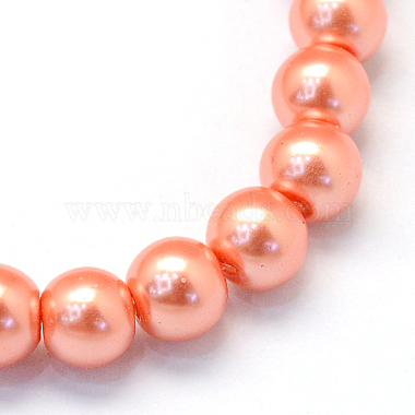 Baking Painted Pearlized Glass Pearl Round Beads Strands(X-HY-Q330-8mm-77)-2
