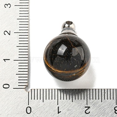 Natural Tiger Eye Perfume Bottle Pendants(G-K338-22P-07)-3