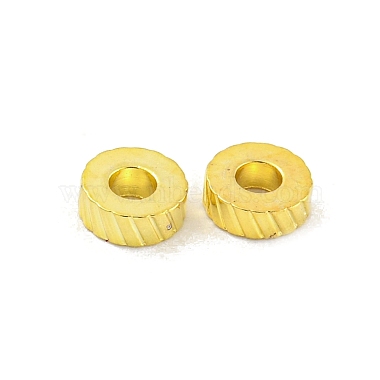 Real 18K Gold Plated Donut Brass Beads