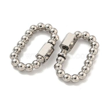 Non-Tarnish 304 Stainless Steel Screw Carabiner Lock Charms(STAS-C092-07P)-2