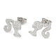 Rack Plating Girl Brass Pave Cubic Zirconia Stud Earrings for Women(EJEW-Z059-11P)-1