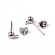 Platinum Color Brass Post Earring Findings(X-EC593)-2
