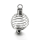 Iron Spiral Bead Cages Pendants Making(STAS-A031-01)-1