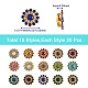 Yilisi 300Pcs 15 Style Flower Shape Rhinestone Buttons(RB-YS0001-02)-7
