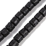 Natural Lava Rock Beads Strands, Column, 8x8.5mm, Hole: 1.5mm, about 47pcs/strand, 14.96''(38cm)(G-A234-E02-02)