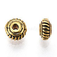 Tibetan Style Spacer Beads, Antique Golden, Cadmium Free & Lead Free & Nickel Free, 5x3mm, Hole:1.5mm(GLF0149Y-NF)