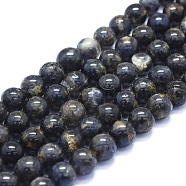 Natural Iolite Beads Strands, Round, 10mm, Hole: 1mm, about 39~40pcs/Strand, 15.35 inch(39cm)(G-E561-16-10mm)