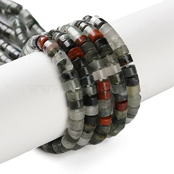 Natural African Bloodstone Beads Strands, Heishi Beads, Flat Round/Disc, 4x2~2.5mm, Hole: 0.7mm, about 154pcs/strand, 15.35''(39cm)(G-H230-59)