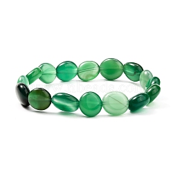 Natural Agate Beaded Stretch Bracelet, Inner Diameter: 2-1/8~2-1/4 inch(5.5~5.8cm)(BJEW-JB06988-03)