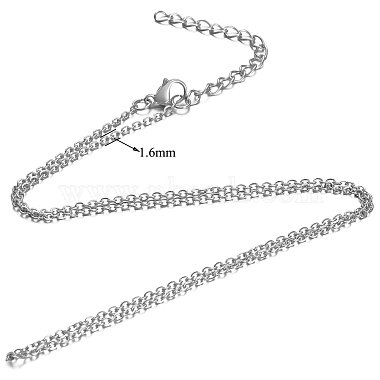 304 Stainless Steel Cable Chain Necklace(STAS-T040-PJ204-80)-3
