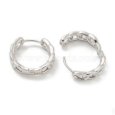 Chain-Shaped Brass Hoop Earrings(EJEW-L211-009D-P)-2