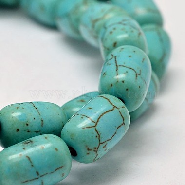 12mm Turquoise Barrel Synthetic Turquoise Beads