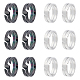 Unicraftale 12Pcs 2 Colors 304 Stainless Steel Finger Ring(RJEW-UN0001-18)-1