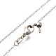 Titanium Steel Cable Chain Adjustable Slider Necklaces for Men Women(NJEW-G160-01P)-2