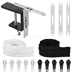 Zipper Install Tool Kit, Garment Accessorie, Zinc Alloy Zipper Sliders Zipper Head, Mixed Color, 27~103x10~29x2.5~100mm(DIY-GA0007-14)