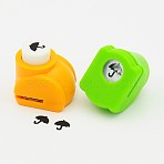Mini Plastic Craft Punch Sets for Scrapbooking & Paper Crafts, Umbrella, Random Color, 33x26x31mm(AJEW-F003-04)