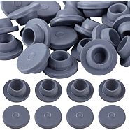 Self Healing Rubber Injection Ports, Rubber Bottle Stoppers, for Opening Mason Jar Lids, Slate Gray, 19.5x8.5mm, Hole: 8.5mm, Fit for 13mm in diameter Opening Mason Jar Lids(FIND-OC0001-02)