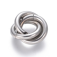 304 Stainless Steel Linking Rings, Interlocking Ring, for Necklace Making, Stainless Steel Color, 13.5x12x4.5mm, Ring: 10x2mm, Inner Diameter: 6mm(STAS-L239-01C-P)