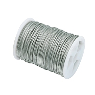 Nylon Thread Cord, DIY Braided Ball Jewelry Making Cord, Gray, 0.8mm, about 10m/roll(10.93yards/roll)(NWIR-NS018-0.8mm-021)