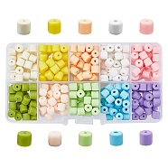 CHGCRAFT 400Pcs 10 Colors Polymer Clay Beads, Column, Mixed Color, 5~7x6mm, Hole: 1.5~2mm, 40pcs/color(CLAY-CA0001-09)