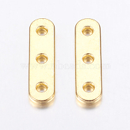 Alloy Spacer Bars, Lead Free & Cadmium Free, Golden, 24x6x2mm, Hole: 2mm(X-PALLOY-00406-G-RS)