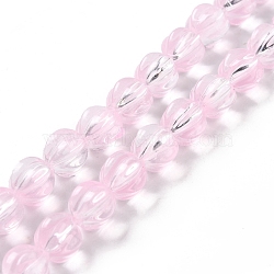 Transparent Glass Beads Strands, Lantern, Pearl Pink, 10.5x9.5x10.5mm, Hole: 1mm, about 38pcs/strand, 15.24 inch(38.7cm)(GLAA-F114-02B-02)