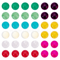 36Pcs 9 Style Synthetic & Natural Gemstone Cabochons, Half Round, 12x5mm, 4pcs/style(G-AR0004-55)