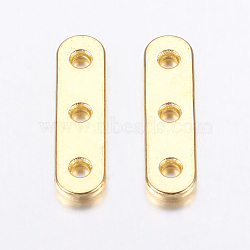 Alloy Spacer Bars, Lead Free & Cadmium Free, Golden, 24x6x2mm, Hole: 2mm(X-PALLOY-00406-G-RS)