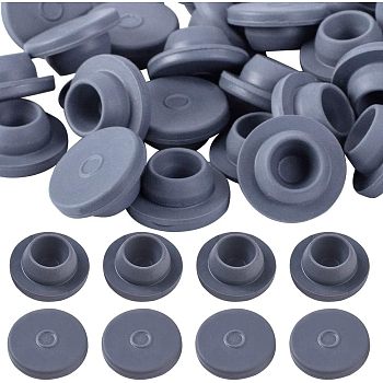Self Healing Rubber Injection Ports, Rubber Bottle Stoppers, for Opening Mason Jar Lids, Slate Gray, 19.5x8.5mm, Hole: 8.5mm, Fit for 13mm in diameter Opening Mason Jar Lids