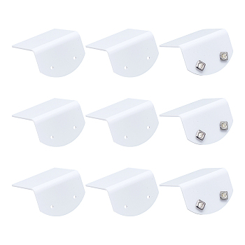 2-Hole Acrylic Earring Displays, Rotatable Rarring Display Stand Accessories, White, 3.8x4x2.57cm, Hole: 2mm
