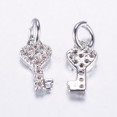Long-Lasting Plated Brass Micro Pave Cubic Zirconia Charms(X-ZIRC-F069-48P)-2