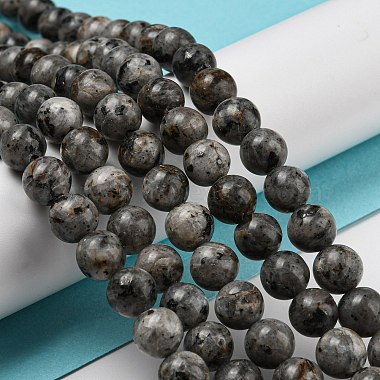 Natural Larvikite Beads Strands(G-E443-A36)-4