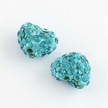 Heart Polymer Clay Grade A Rhinestone Beads(RB-S024-M)-2