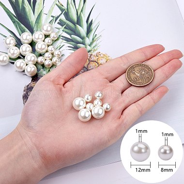 100Pcs 2 Style Glass Pearl Beads(HY-SZ0001-01)-2