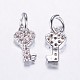 Long-Lasting Plated Brass Micro Pave Cubic Zirconia Charms(X-ZIRC-F069-48P)-2